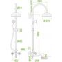 Душевая система ZorG ZR 705 DS-25-6-BR